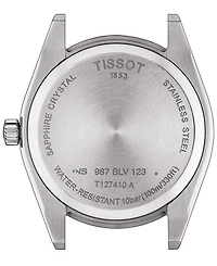 Tissot Men's Swiss Gentleman Brown Leather Strap Watch 40mm