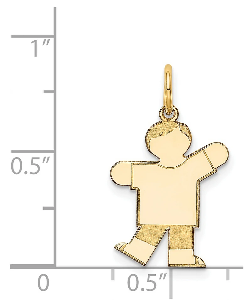 Boy Charm Pendant in 14k Gold