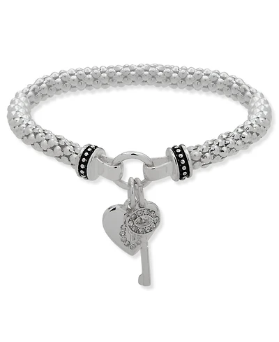 Nine West Boxed Heart and Key Stretch Bracelet
