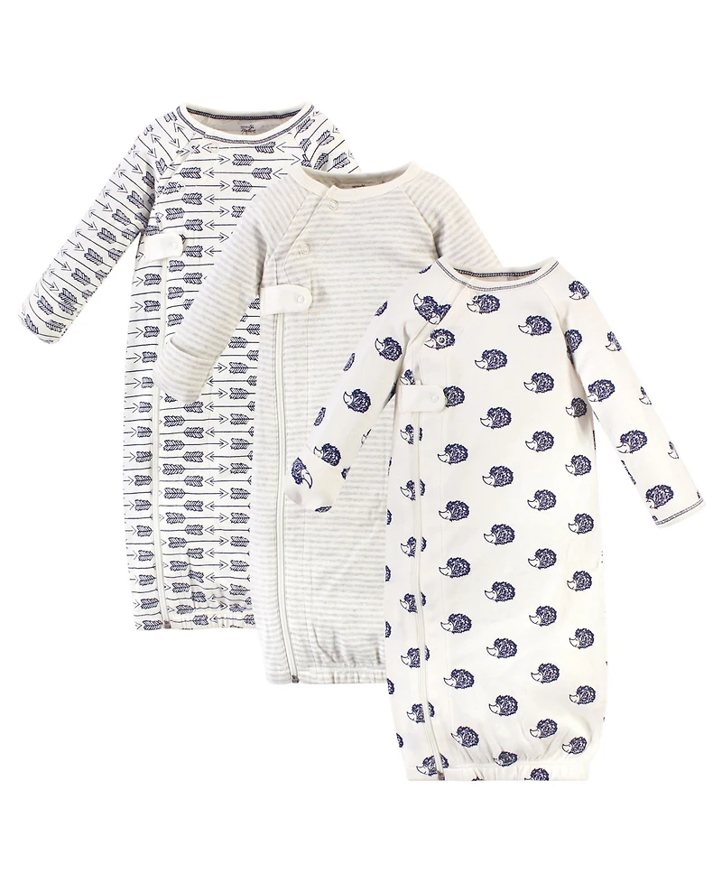 Touched by Nature Baby Boys Full-Zip Organic Cotton Sleep Gown