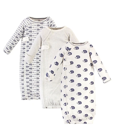 Touched by Nature Baby Boys Full-Zip Organic Cotton Sleep Gown