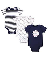 Hudson Baby Girls Comfortable All-Cotton Bodysuit 3Pk