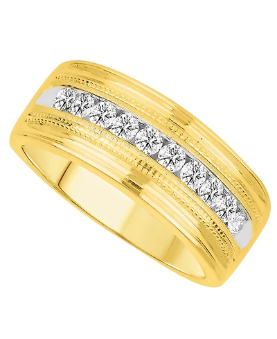 Men's Diamond (1/4 ct. t.w.) Ring in 10k White or Yellow Gold