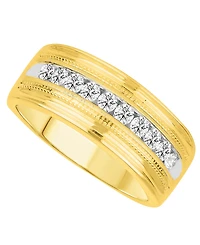 Men's Diamond (1/4 ct. t.w.) Ring in 10k White or Yellow Gold