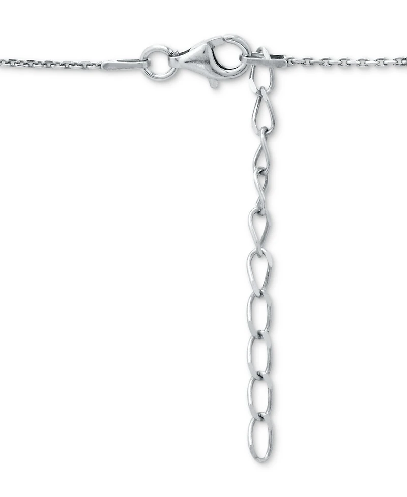 Giani Bernini Beaded Station Chain Necklace 18k Gold-Plated Silver, or Rose Silver Sterling 18" + 2" extender, Created fo