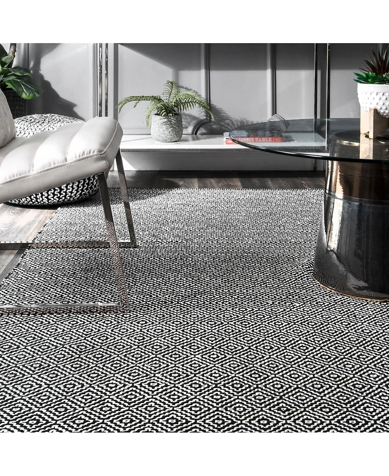 nuLoom Lorretta HMCO6A Black 5' x 8' Area Rug