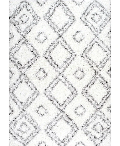nuLoom Iola OZSG18A White 5'3" x 7'6" Area Rug