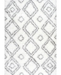 nuLoom Iola OZSG18A White 5'3" x 7'6" Area Rug