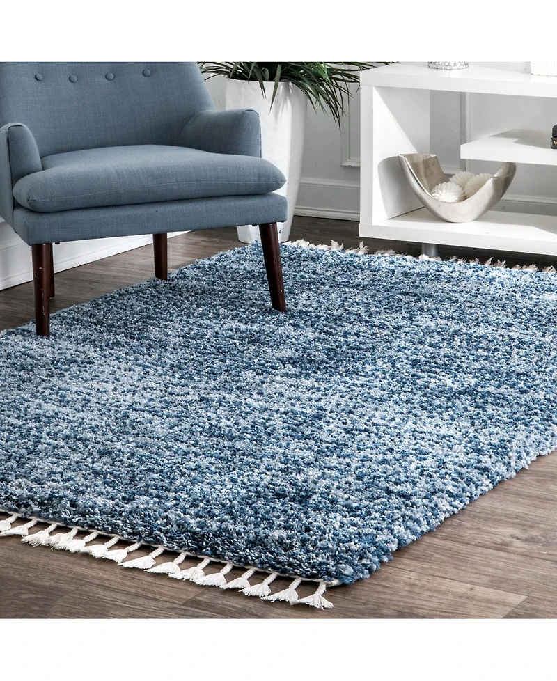 nuLoom Brooke KKEL04C Blue 5'3" x 7'7" Area Rug