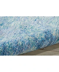 Nourison Home Gemstone GEM05 Aqua 3'9" x 5'9" Area Rug