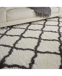 Nourison Home Luxe Shag LXS02 Ivory 8'2" x 10' Area Rug