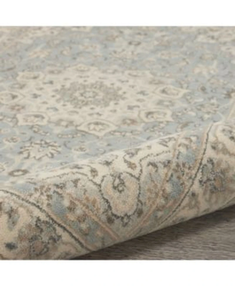 Nourison Home Living Treasures Li15 Aqua Ivory Rug