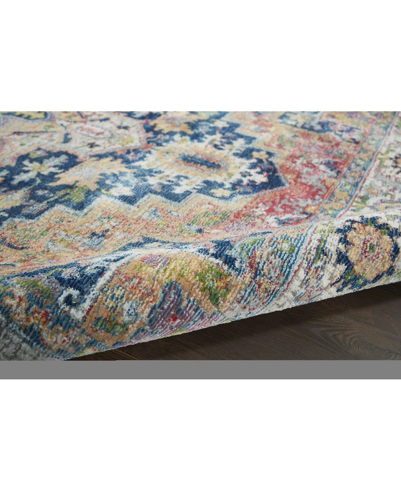 Nourison Home Ankara Global ANR11 Blue and Multi 4' x 6' Area Rug