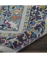 Nourison Home Ankara Global ANR14 Teal and Multi 7'10" x 9'10" Area Rug