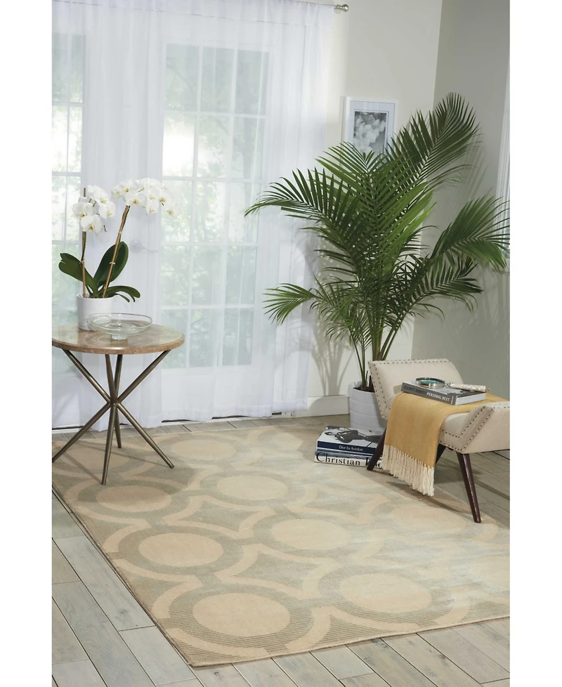Nourison Home Luminance LUM01 Cream and Gray 3'5" x 5'5" Area Rug