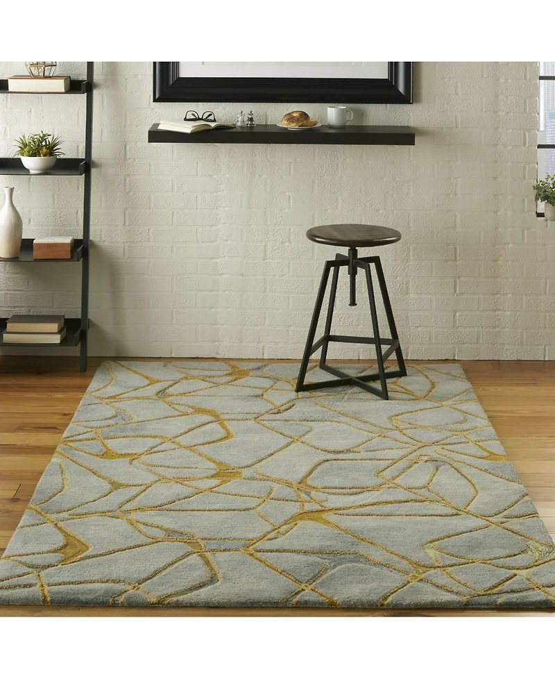 Nourison Home Symmetry SMM05 Gray 5'3" x 7'9" Area Rug