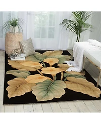 Nourison Home Tropics TS08 Black 7'6" x 9'6" Area Rug