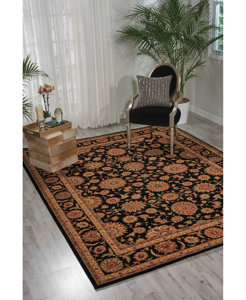 Nourison Home Living Treasures LI05 Black 2'6" x 8' Runner Rug