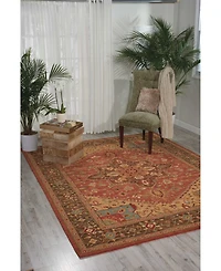 Nourison Home Living Treasures LI01 Rust 3'6" x 5'6" Area Rug