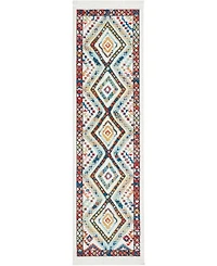 Nourison Home Navajo NAV02 White 2'2" x 7'9" Runner Rug