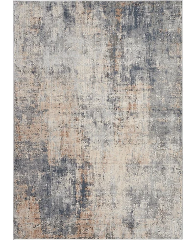 Nourison Home Rustic Textures RUS01 Gray and Beige 3'11" x 5'11" Area Rug
