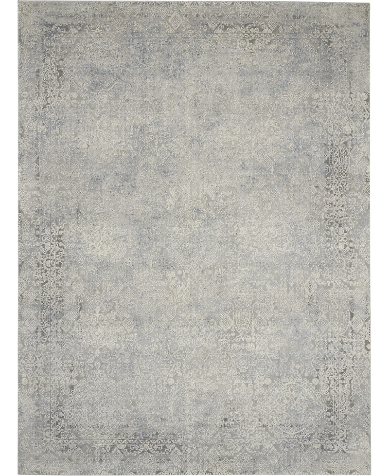 Nourison Home Rustic Textures RUS09 Ivory and Mist 7'10" x 10'6" Area Rug