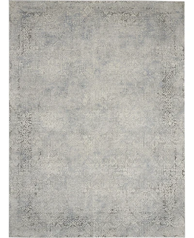 Nourison Home Rustic Textures RUS09 Ivory and Mist 7'10" x 10'6" Area Rug