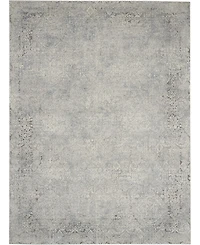 Nourison Home Rustic Textures RUS09 Ivory and Mist 7'10" x 10'6" Area Rug