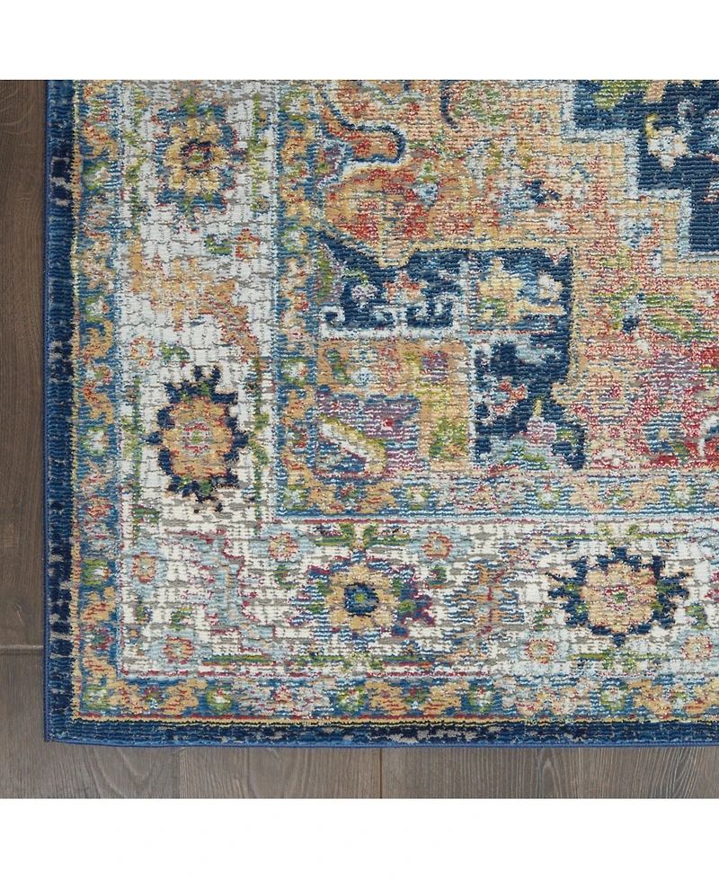 Nourison Home Ankara Global ANR11 Blue and Multi 7'10" x 9'10" Area Rug