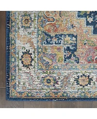 Nourison Home Ankara Global ANR11 Blue and Multi 7'10" x 9'10" Area Rug