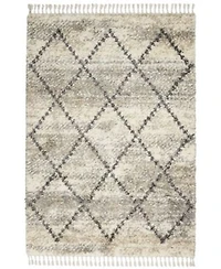 Nourison Home Oslo Shag Osl01 Ivory Gray Rug