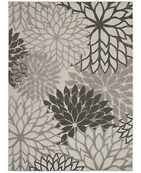Nourison Home Aloha ALH05 Silver 7'10" x 10'6" Outdoor Area Rug
