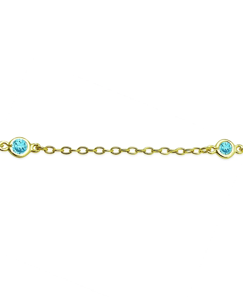 Giani Bernini Multi-Stone Ankle Bracelet (Also Cubic Zirconia), Created for Macy's