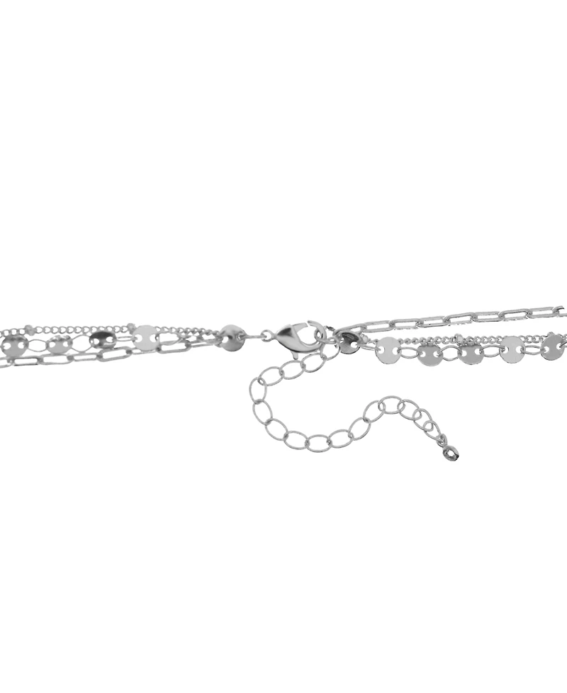 And Now This Multi-Layer Statement Necklace, 16" + 2" extender in Silver or Gold Plate