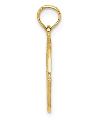 Claddagh Charm Pendant in 14K Yellow Gold