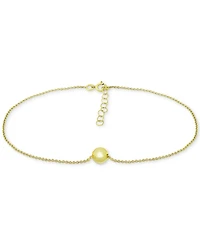 Giani Bernini Polished Bead Ankle Bracelet 18k Gold-Plated Sterling Silver & Silver, Created for Macy's