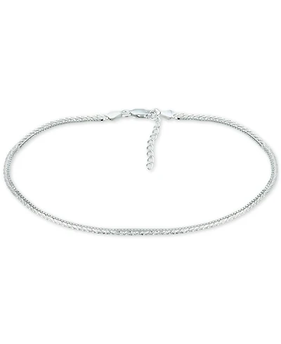 Giani Bernini Double Row Ankle Bracelet, Created for Macy's