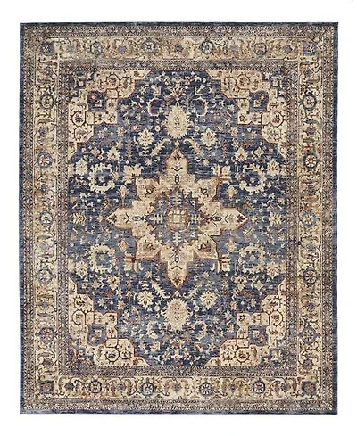 Mink Home Taza Heriz TAZ02 Navy 9'10" x 13'2" Area Rug