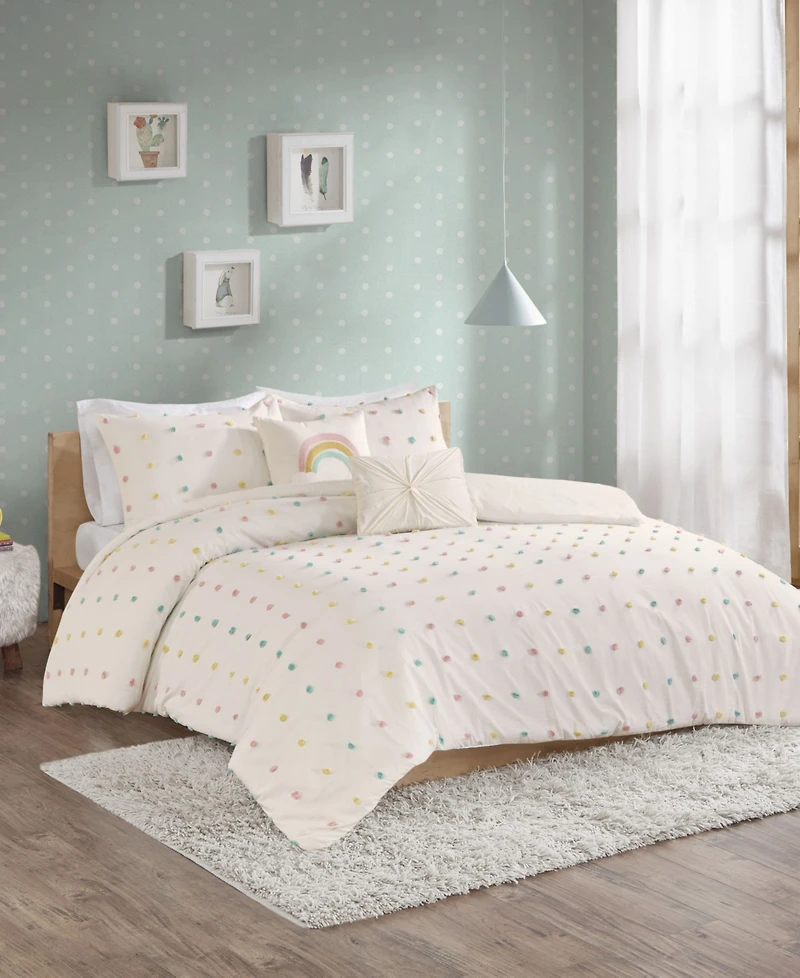 Intelligent Design Callie Pom Pom 4-Pc. Duvet Cover Set, Twin/Twin Xl
