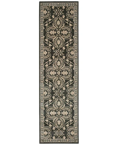 Nourison Home Riviera RI01 Charcoal 2'3" x 8' Runner Rug