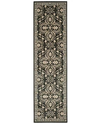 Nourison Home Riviera RI01 Charcoal 2'3" x 8' Runner Rug