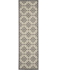 Nourison Home Cozumel CZM03 Cream 2'2" x 7'6" Runner Rug