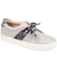 Journee Collection Women's Abrina Bow Detail Slip On Sneakers