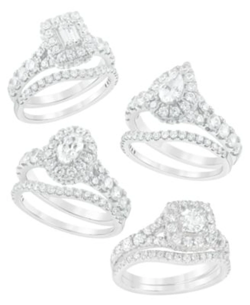 Diamond Halo Bridal Set 2 Ct. T.W. In 14k Gold