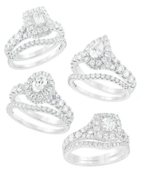 Diamond Halo Bridal Set 2 Ct. T.W. In 14k Gold
