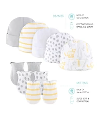 The Peanutshell Baby Boys Newborn Layette Gift Set Girls, Yellow Safari, 23 Essential Pieces