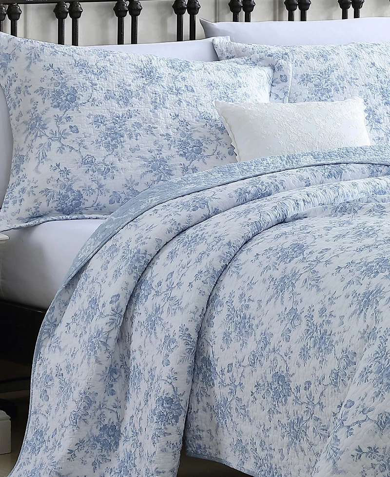 Laura Ashley Walled Garden Reversible 2 Piece Quilt Set, Twin