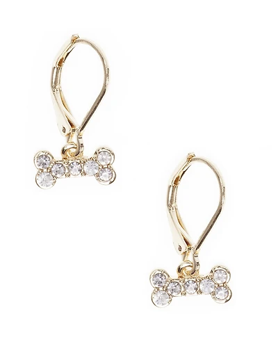 Pet Friends Jewelry Pave Bone Drop Earring