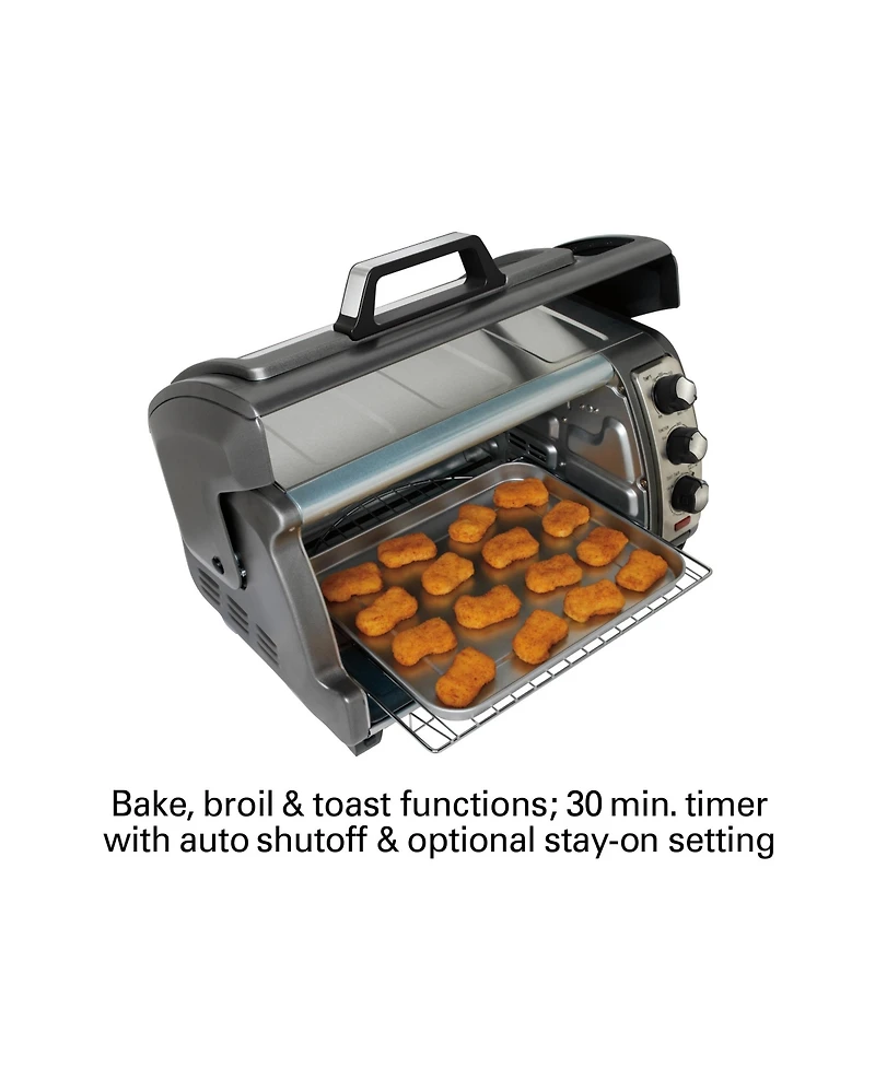 Hamilton Beach Easy-Reach Toaster Oven with Roll-Top Door - 31126D