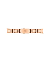 Tissot Women's Swiss Pr 100 Sport Chic T-Classic Diamond (1/20 ct. t.w.) Rose Gold-Tone Stainless Steel Bracelet Watch 36mm